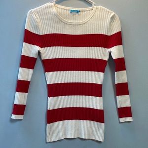 J.Mclaughlin red and white long sleeve